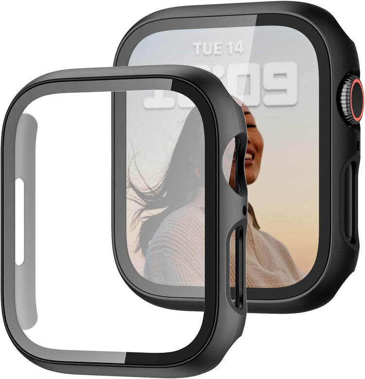 Case with Screen Protector for Apple Watch Series 3/2/1 38Mm,Black