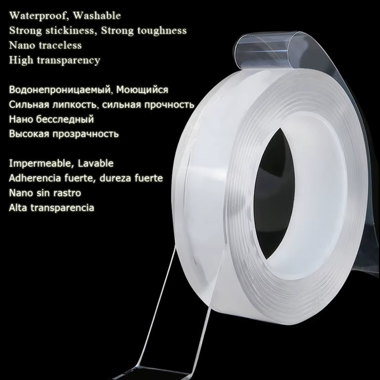 Nano Tape Waterproof Wall Sticker Traceless Removable Kitchen Bathroom Accessories Decor Paster Transparent Double Sided Tapes